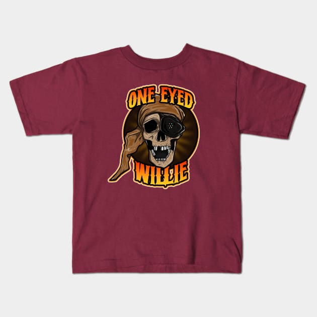 One Eyed Captain Willie Kids T-Shirt by FreddyK